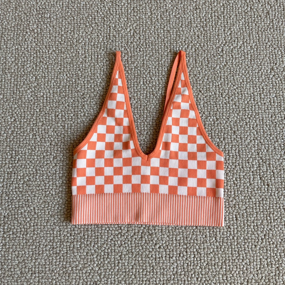 Garage orange checkered tank in Small